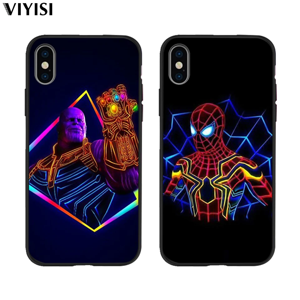 For Apple iPhone X Case 7 8 6 6S Plus 5 5S SE XS MAX XR Etui Coque Fundas Marvel Avengers Heroes Deadpool Spider-Man Phone |