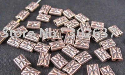 Бесплатная доставка 540 шт. антикварные медные бусины plt omate квадратные