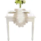 Роскошная Европейская элегантная кружевная скатерть, натуральный декор, свадебное украшение для дома, кремовая белая скатерть для вечеринки