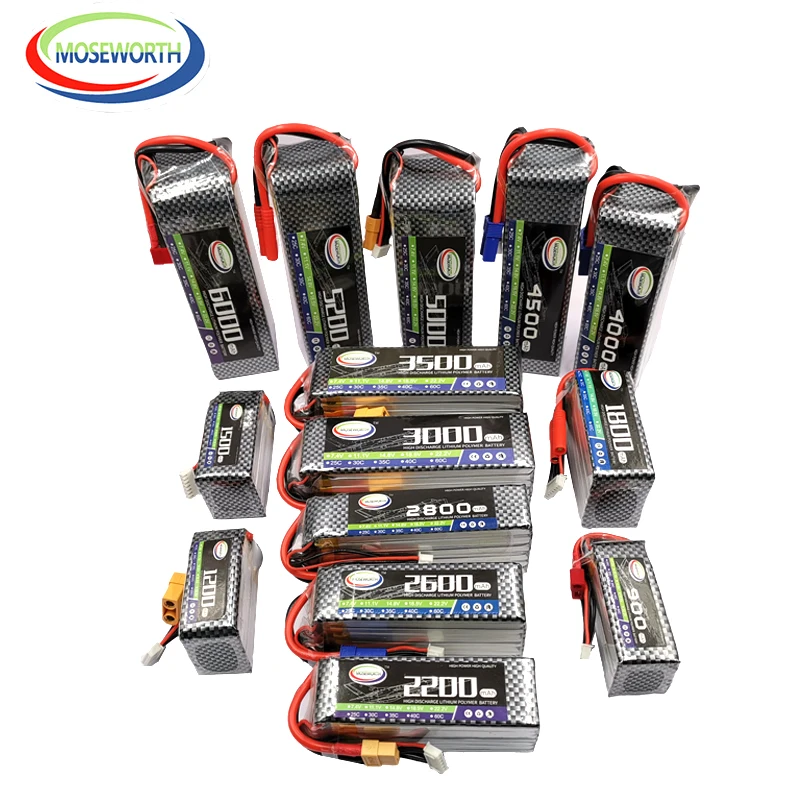 

22.2V RC LiPo Battery 6S 1300 1500 2200 3500 4200 5200 6000 12000mAh 25C 35C 60C For RC Airplane Car Quadcopter Aircraft Drone