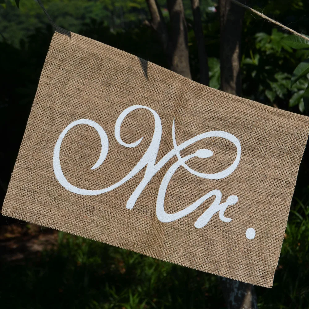 3 шт. свадебные флажки с надписью Mr Mrs | Дом и сад