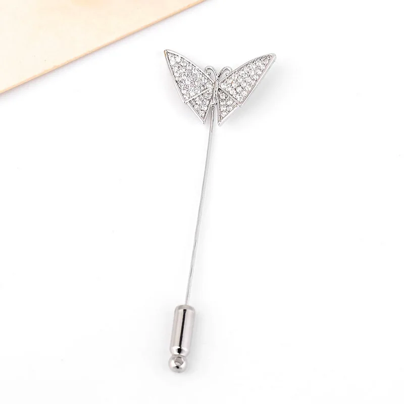 2019 Новая Элегантная мода бабочка броши горный хрусталь булавки для женщин