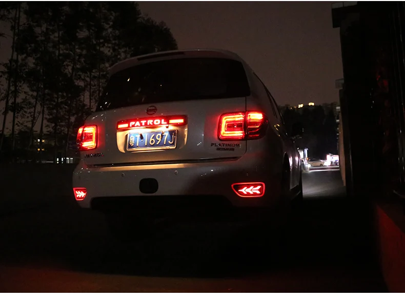 Для Nissan Patrol Y62 задний светильник Модификация Специальный светодиодный тормозной светильник задний противотуманный светильник сигнальный светильник патруль задний бампер светильник