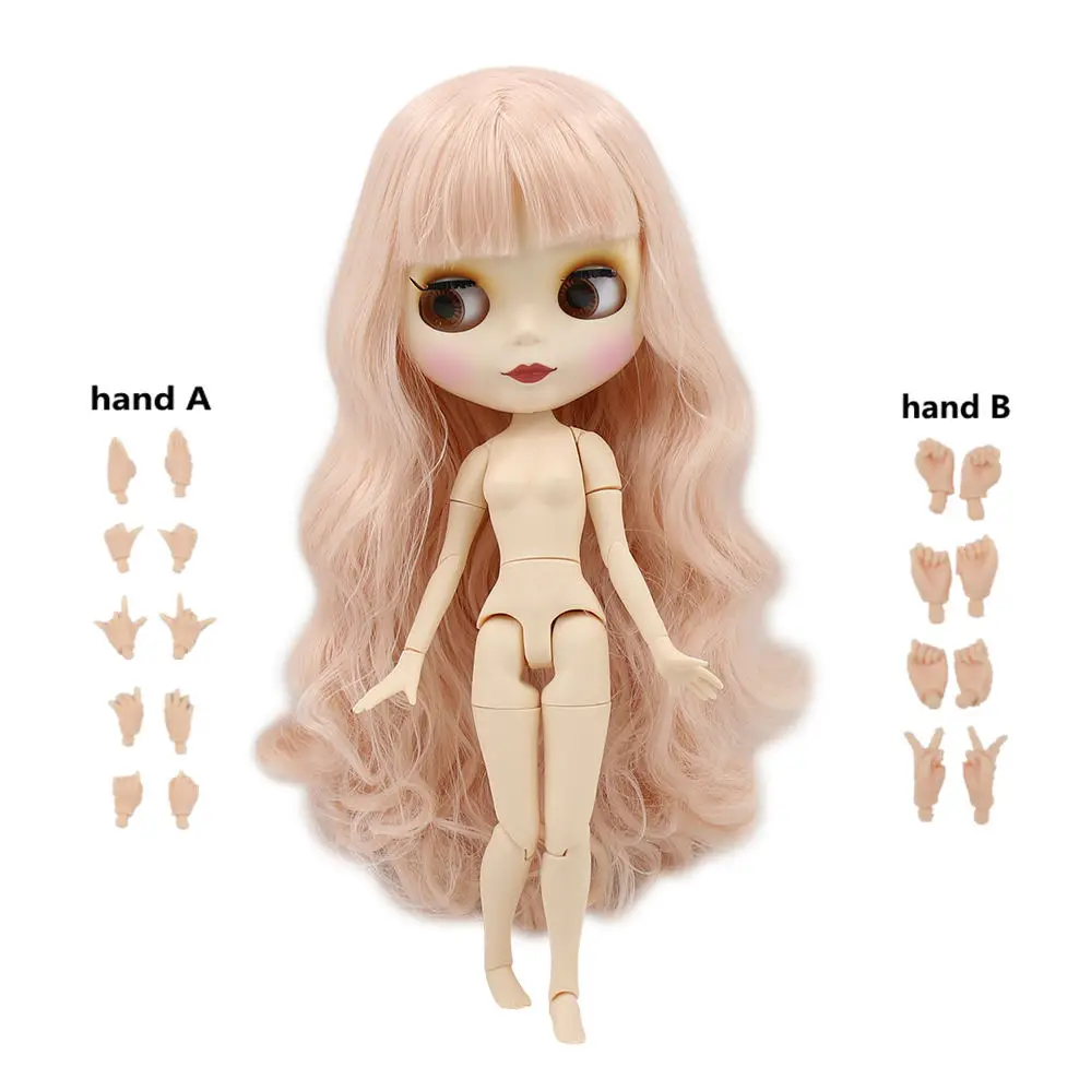 Серебристый Ледяная фабрика Blyth кукла шарнир тело DIY обнаженные игрушки BJD модные куклы девушка подарок новое специальное предложение на продажу с ручной набор A& B - Цвет: Серебристый