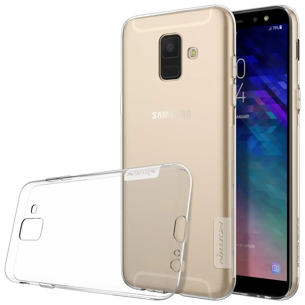 Clear For Samsung Galaxy A6 Galaxy A6 Plus NILLKIN Nature TPU Soft Back Cover Case With Retail Package - Цвет: Clear