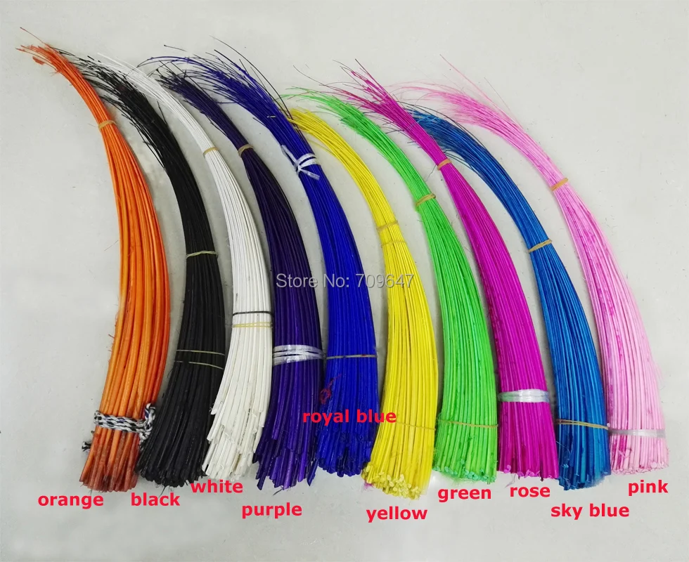 

Wholesale 10Pcs/Lot 40-50cm Selected Top Quality Ostrich Feather Hard Rod Headwear Accessories Quill Spines for DIY Millinery