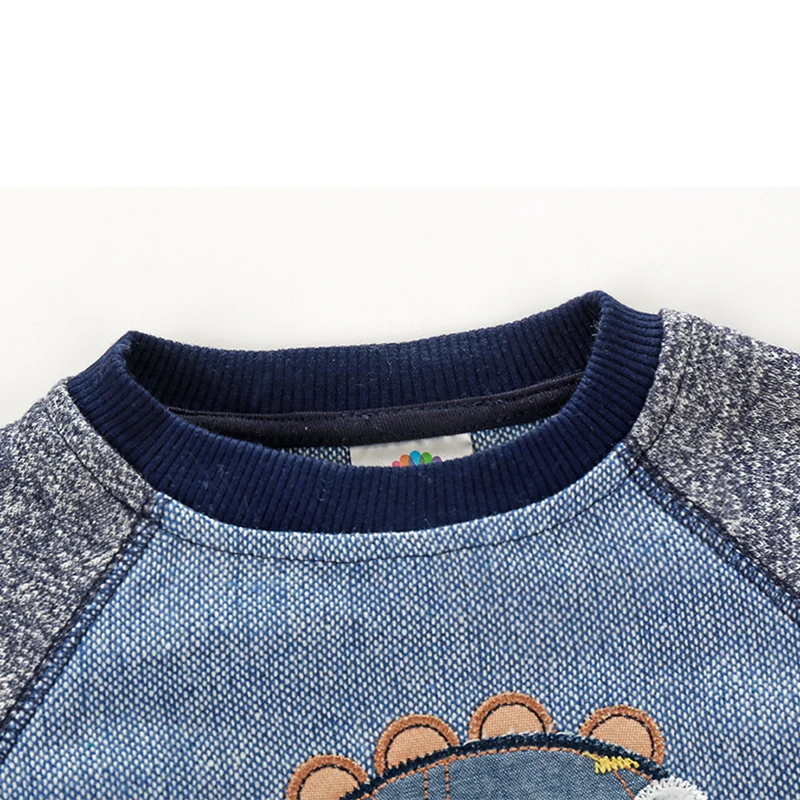 Толстовка с капюшоном и рисунком динозавра для мальчиков детская одежда на весну