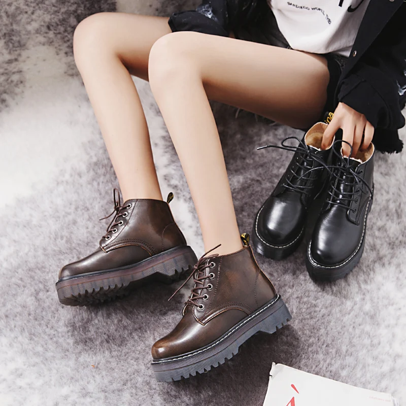 Женские ботинки martens scarpe donna; женские Ботинки martin; botines mujer; ботильоны; женские теплые зимние ботинки на меху с градиентом