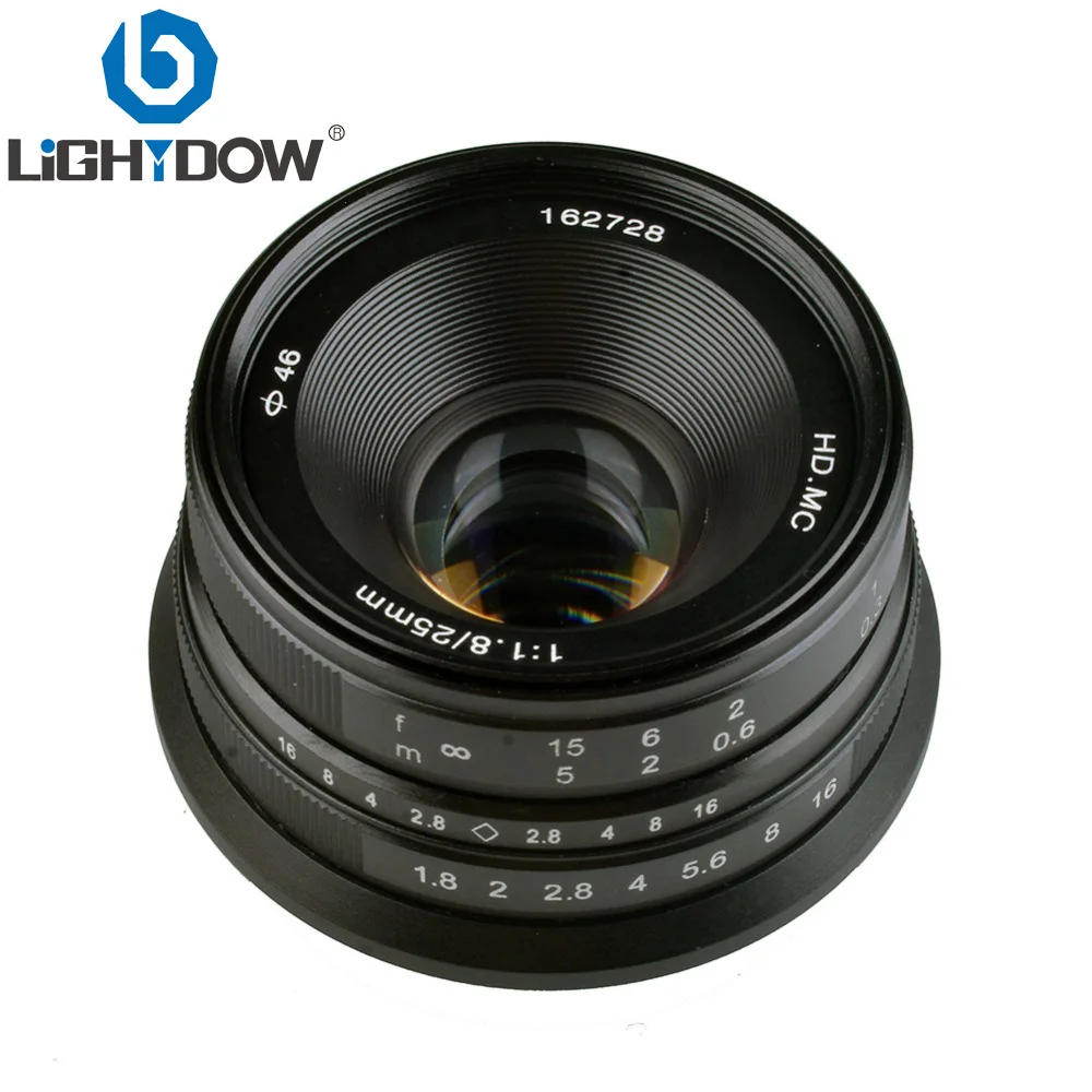 Lightdow 25 мм F1.8 ручная основная линза для Sony E Mount/FX Mount/для камер Micro 4/3 A6500 A6300 X A1 A2 G1 G3 G4