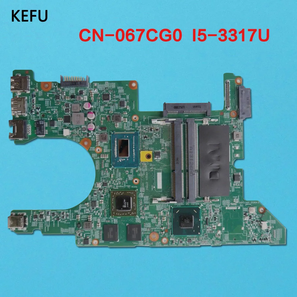 Kefu 067CG0 для Dell Inspiron 14Z 5423 материнская плата портативного компьютера с I5 3317U