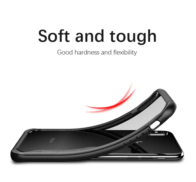 Чехол для iphone xs max IPAKY противоударный чехол x xr 10 прозрачный силиконовый из ТПУ и