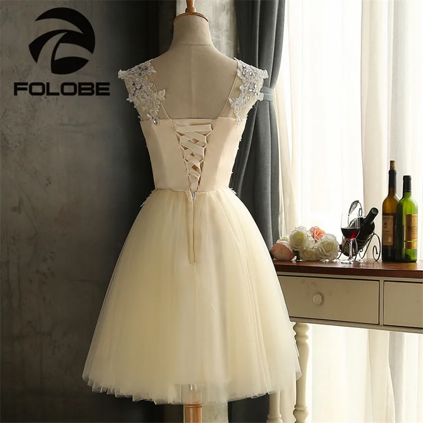 Элегантное кружевное платье с прозрачным вырезом и бисером Vestidos De Festa Мини