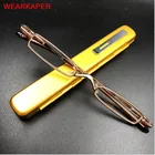 Модернизированные тонкие компактные очки для чтения WEARKAPER от 1,0 до 4, женские и мужские дешевые карманные очки для чтения с футляром-клипсой для ручки