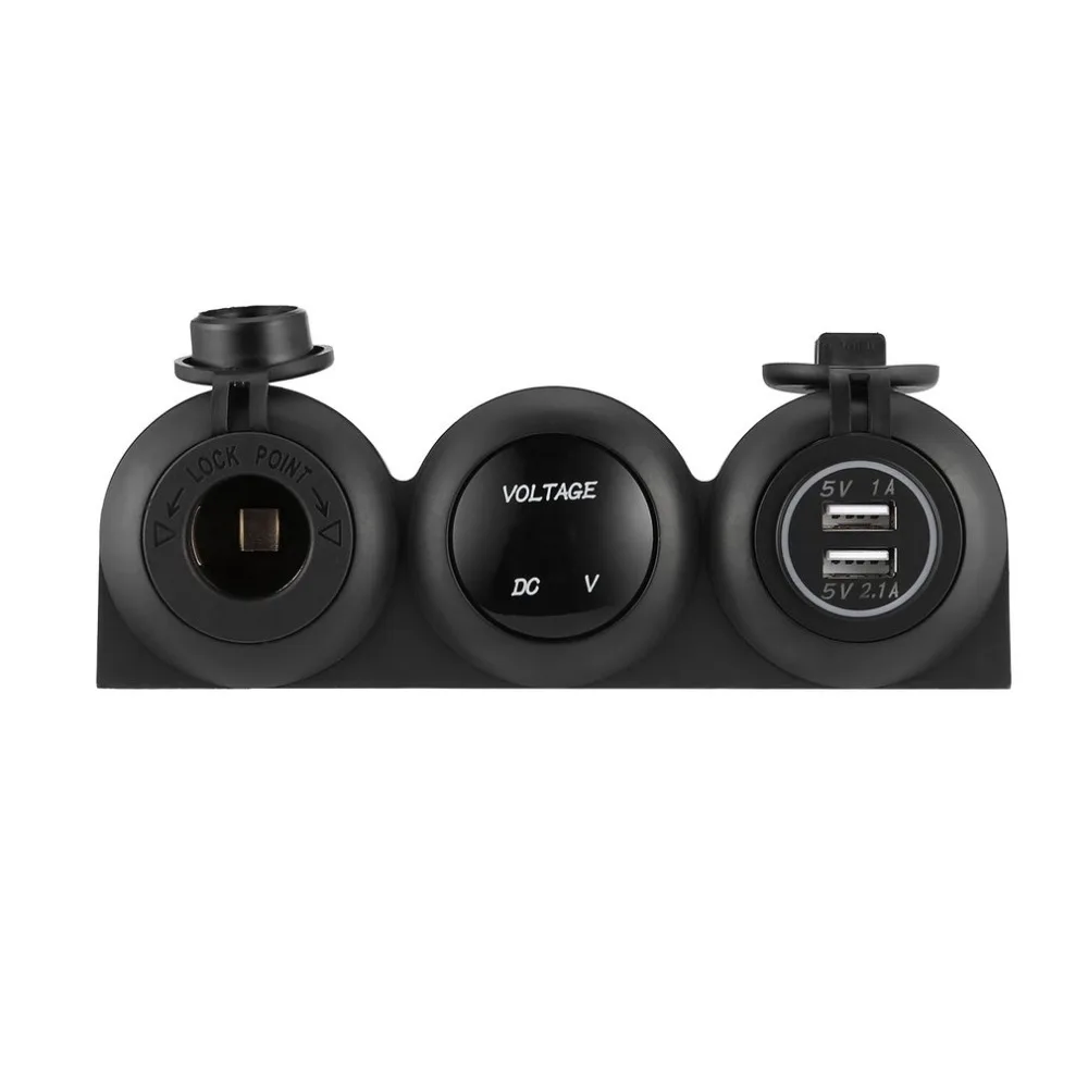 Автомобильный Зарядное устройство с двумя портами USB адаптер Водонепроницаемый