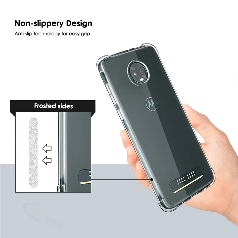Чехол Qosea для Motorola Moto Z4 Force прозрачный тонкий мягкий силиконовый чехол из ТПУ P30 Note