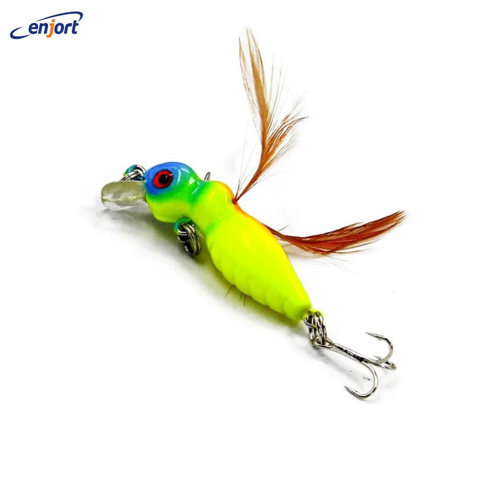 Рыболовные приманки 4 5 см 3 г 10 # крючки Кузнечик воблер pesca искусственные жесткие
