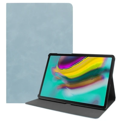 Sky Blue Роскошный чехол-книжка для samsung Galaxy Tab S5e 10,5 SM-T720 SM-T725 T720 T725 Tablet+ мягкая прозрачная защитная пленка для экрана из ПЭТ - Цвет: Sky Blue