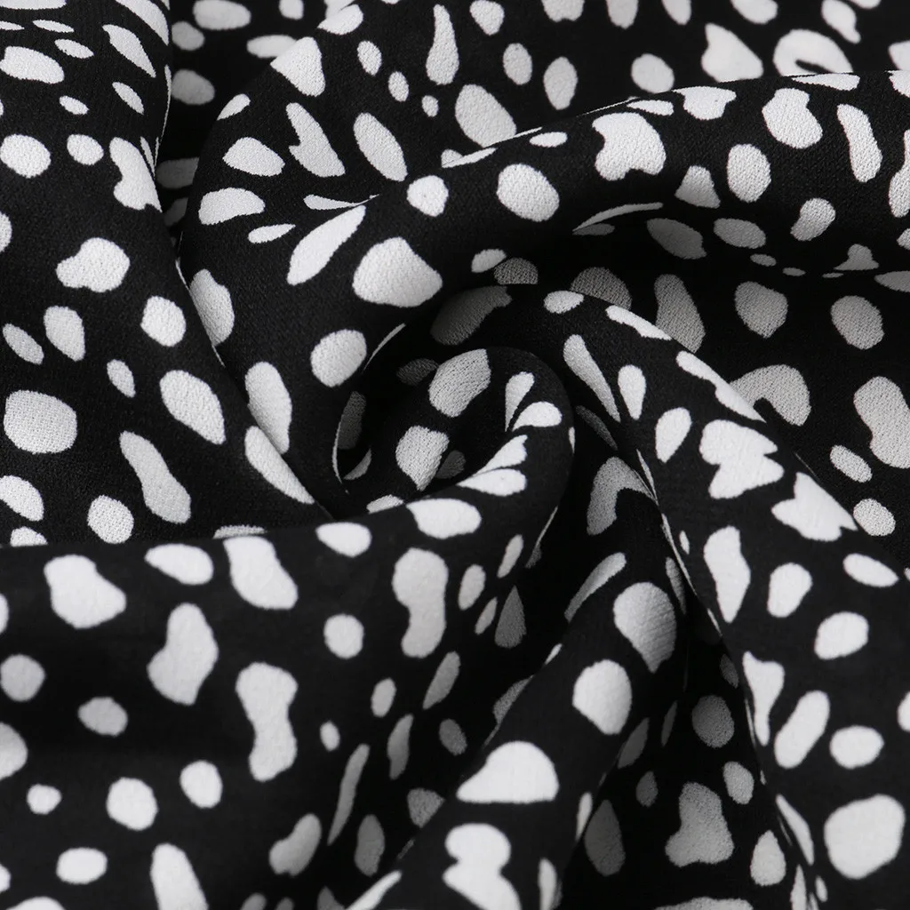 Женское летнее платье с глубоким V образным вырезом без рукавов в горошек