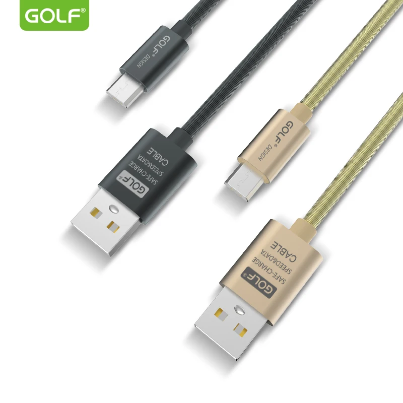 GOLF 1 м металлическая пружина Micro USB зарядное устройство для синхронизации данных