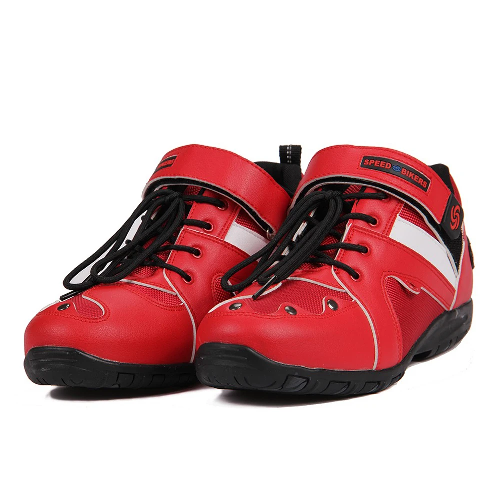 A006-Red PRO-BIKER/мотоциклетные ботинки; мужские мотоциклетные ботинки; обувь для мотокросса; ботинки для верховой езды в байкерском стиле; 3 цвета; размеры 38-45 - Цвет: A006-Red