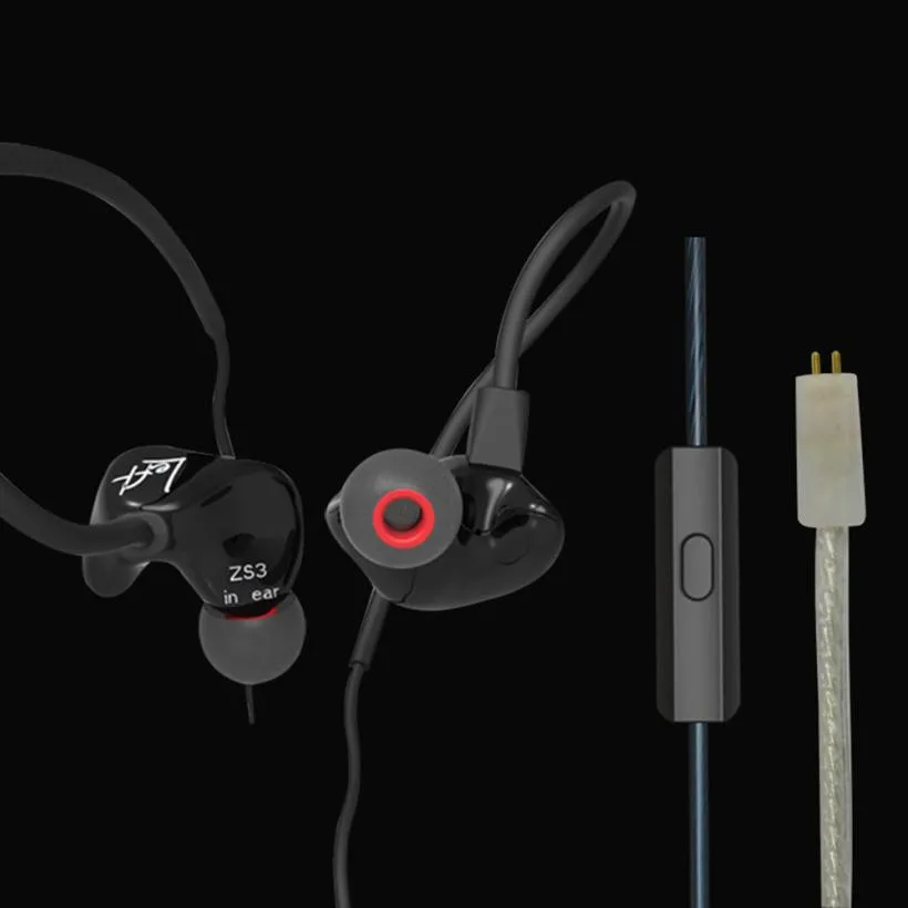 KZ ZS3 Wear наушники гарнитура с двойными басами Hi-Fi наушники-вкладыши для телефона
