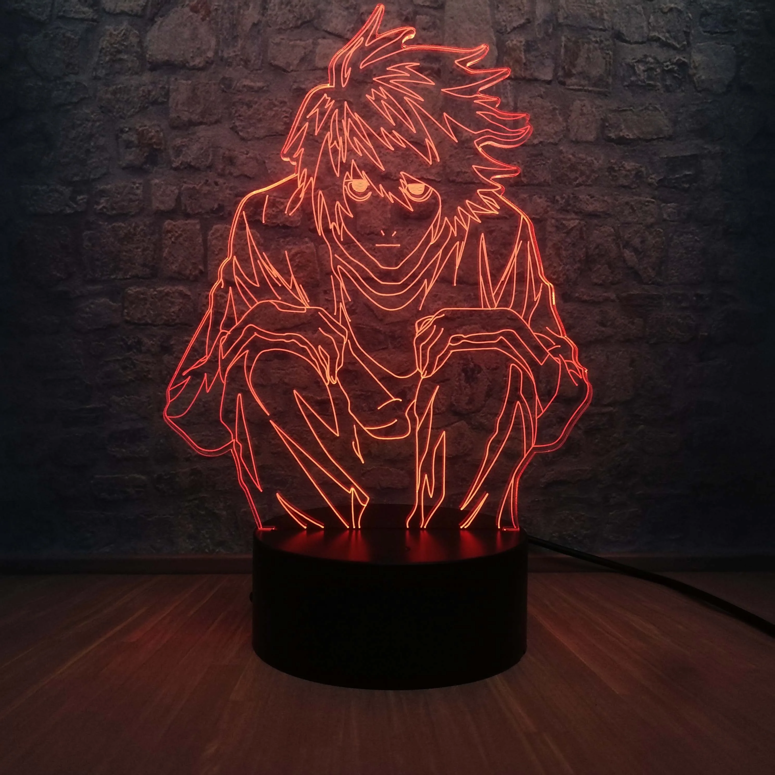 Новинка 2019 3D лампа Death Note L Lawliet светодиодный светильник настольный ночник