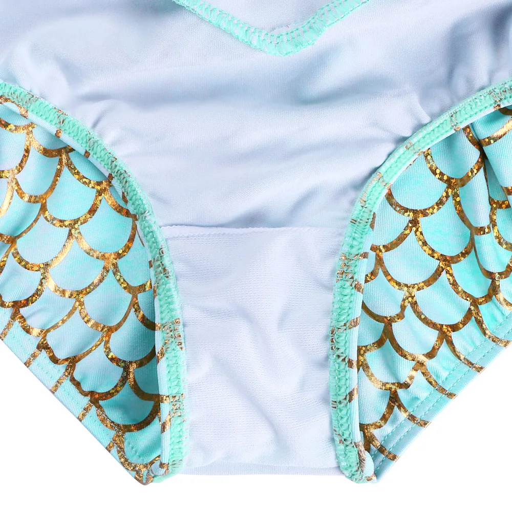

BAOHULU Size M-XXL Mermaid Cross Ballet Costume Kids Dance Leotards Children Girls Stage Performance Clothes Dance Wear Cyan