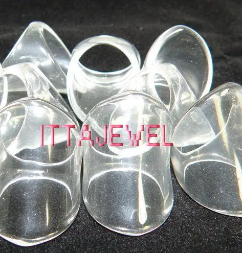 Оптовые 100 шт. прозрачные широкие кольца из акриловой смолы в форме слитка|ring