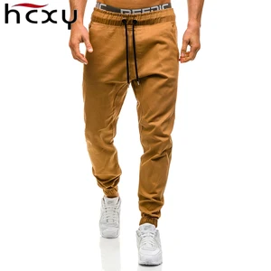 HCXY 2019 Новый Повседневное Штаны Для мужчин бренд Для мужчин Штаны хип-хоп Jogger Штаны мужские брюки Для мужчин s хлопковые однотонные штаны пот штаны 3XL