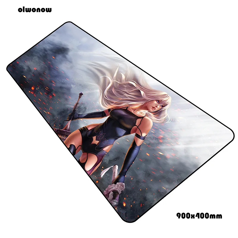 size900x400x2mm Nier коврик для мыши геймер ноутбук 90x40 см notbook коврик для мыши игровой коврик для мыши подарок для мальчика коврик для мыши ПК стол коврик для мыши - Цвет: size900x400x2mm