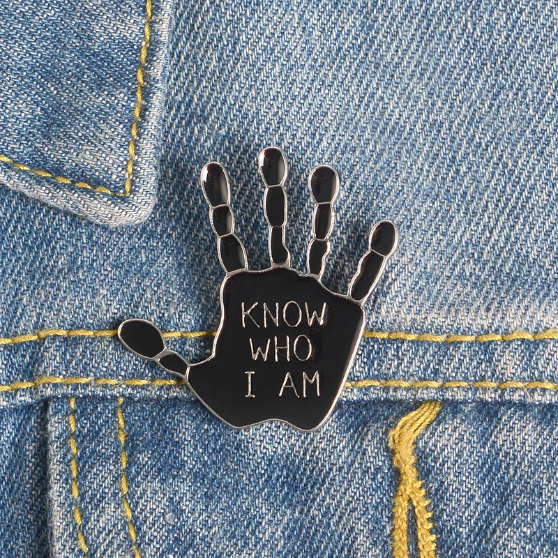 Punk Skeleton Hand Pins and Brooches Metal OK Fist Handshake Large Enamel Pin Badges Various gestures Jewelry for women men Gift