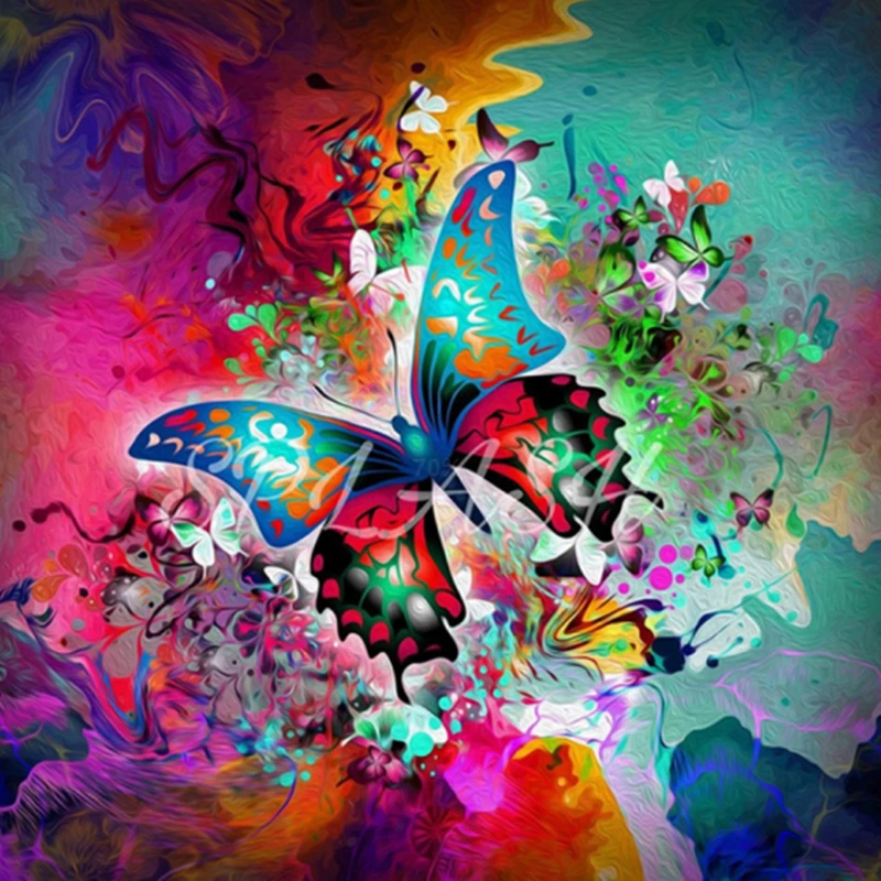 Полная круглая дрель 5D алмазная картина красивая бабочка вышивка крестиком