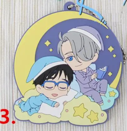 1 шт. Рождественский Ver. YURI ON ICE Nikiforov Yuri Брелок «кацуки» Otabek Phichit Portachiavi брелок для телефона на ремешке с подвеской Fujoshi - Цвет: 3