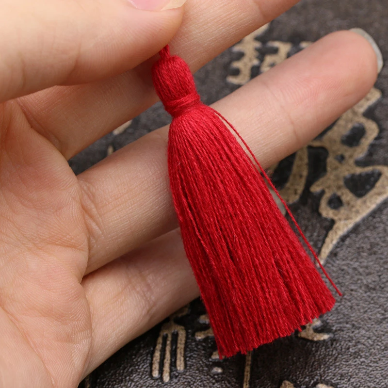 20PC 6CM Mini Pure Cotton Tassel Home Textile Curtain Clothing Pendant Tassels DIY Jewelry Making Charms Pendants Craft Tassels