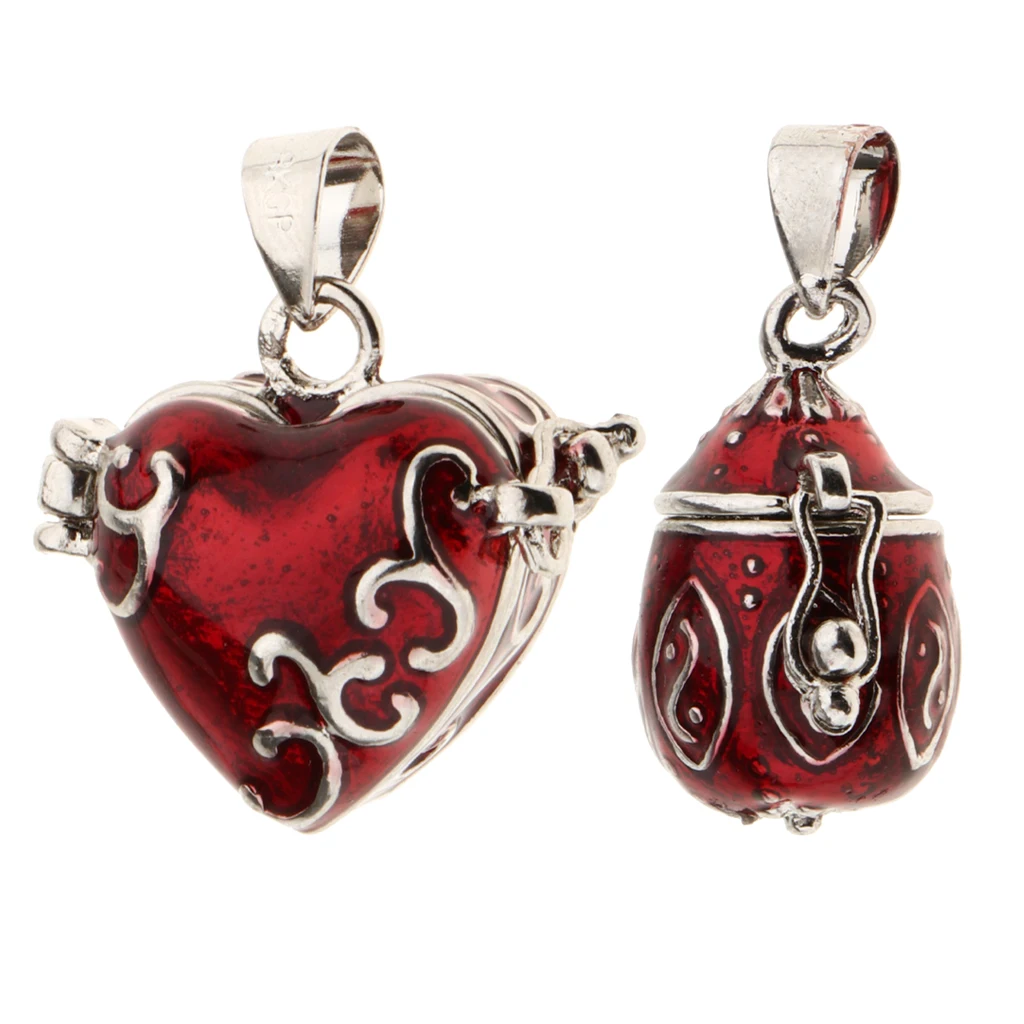 2 шт. эмалированная подвеска в форме сердца открытая сувенир на праха для