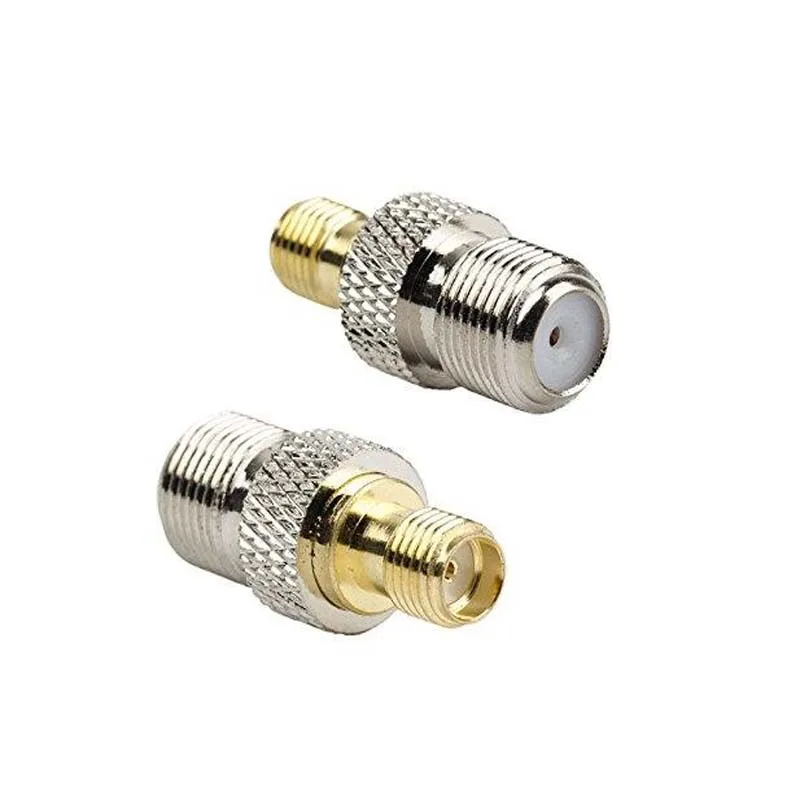 2X 2PCS Коннектор JX 2pcs РЧ коаксиальный адаптер F Тип Женский Джек к SMA штекер прямой F разъем к SMA разъем - Цвет: 2X 2PCS