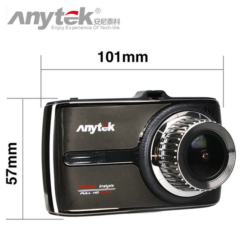 Оригинальный Автомобильный видеорегистратор Anytek G66 1080P super full HD ADAS DWR HDR с двойным