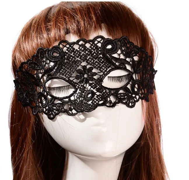 Japanese Korean Mask Cosplay Costume Newest Party Black Cutout Lace Veil Sexy Prom Hallowen | Дом и сад