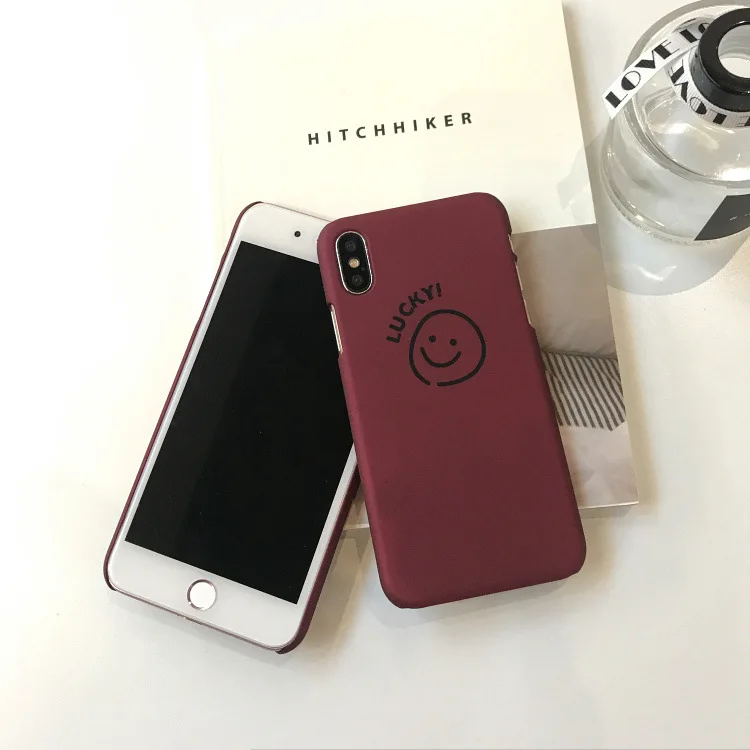 Забавный милый чехол для iphone X XR XS Max 6 6S 7 8 Plus с изображением улыбающегося лица