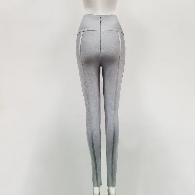 

High Quality Women Pants Solid Rayon Bandage Pants Hot Sale