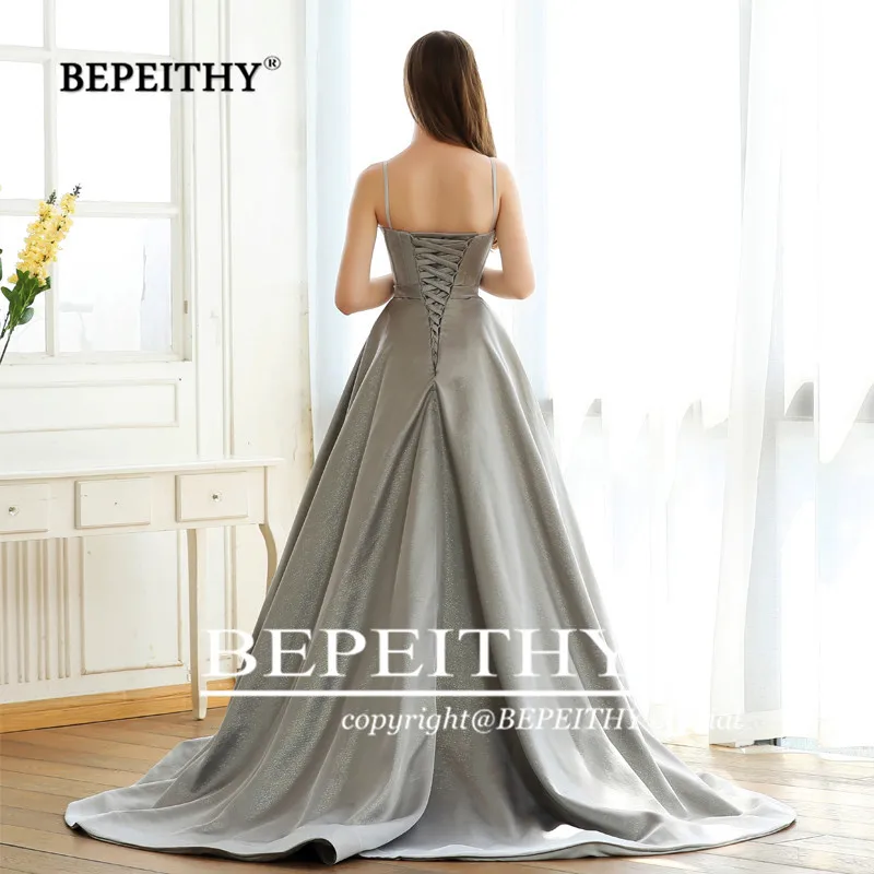 BEPEITHY/2021 милое вечернее платье трапециевидной формы с разрезом и шлейфом Vestido De Festa
