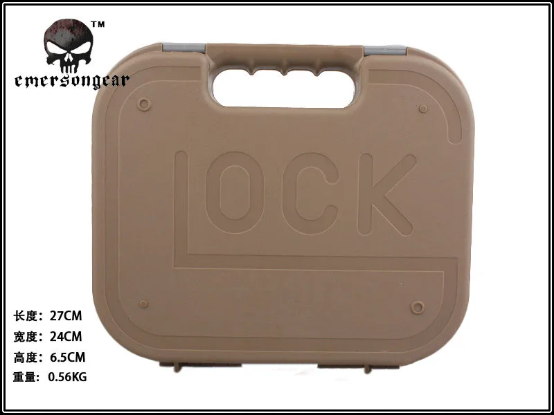 EMERSON GLOCK ABS чехол для пистолета тактический Жесткий Пистолет коробка передач игрушечный чехол для пистолета с подкладкой из пенопласта для страйкбола принадлежности для охоты
