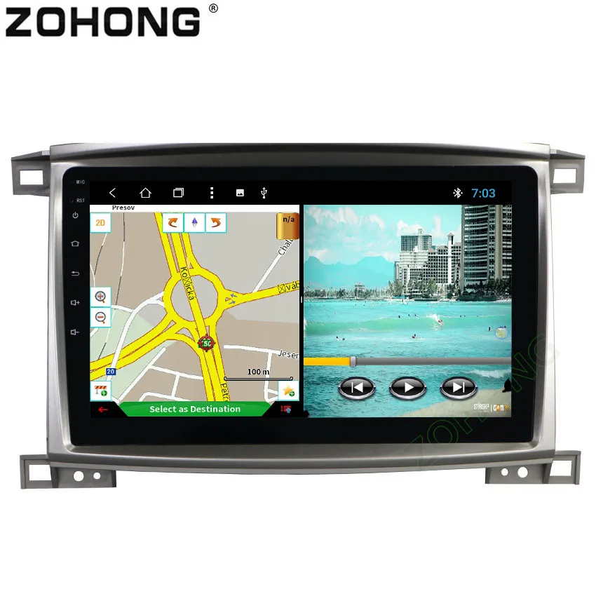 MicroNavi 8," Android 10,2 Octa 8 Core оперативная память 2 ГБ dvd плеер автомобиля для Toyota Land cruiser 100 LC 100 gps навигации радио BT wi fi