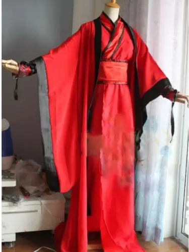 Xie Lian B 175cmh 2 вида конструкций Хуа ицзянь Красный мужской костюм ханьфу жених свадьба ханьфу Cos Хуа Чэн Вэй Wuxian Xie Lian для аниме основатель диаболизма - Цвет: Xie Lian B 175cmh