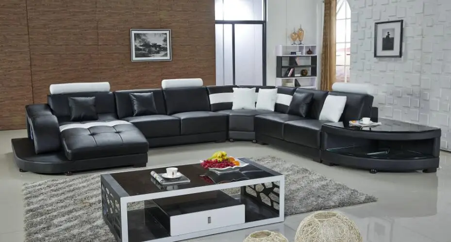 Кожаные угловые диваны u образные секционные мебель|sectional sofas furniture|sofa furnituredesign