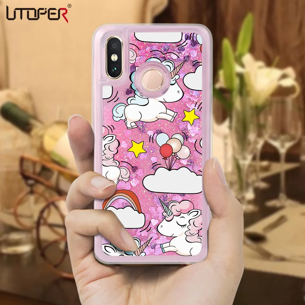 UTOPER для Xiaomi Redmi Note 5 Pro Чехол мода Единорог жидкий Cover 5A Xiomi плюс чехол редми Fundas |