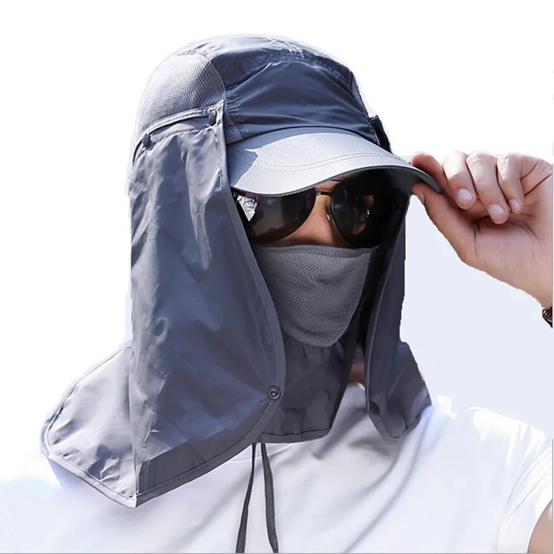 NEW 2018 Anti UV hats men summer cap outdoor sun shading anti ultraviolet ray Beach Hat fishing hat fisherman Quick drying caps | Спорт и