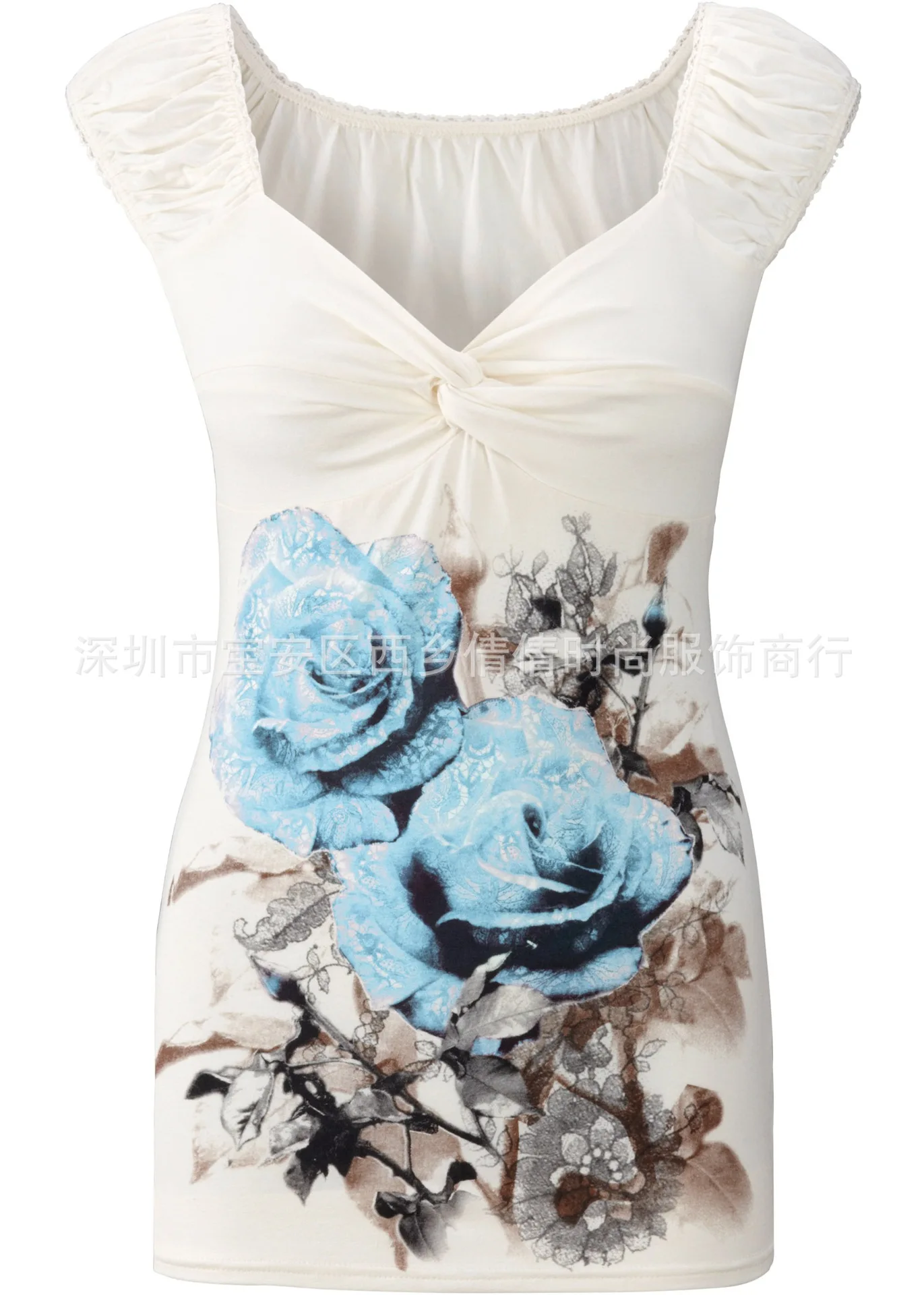 Сексуальный женский топ с узлом спереди модный розовый синий серый цветочный