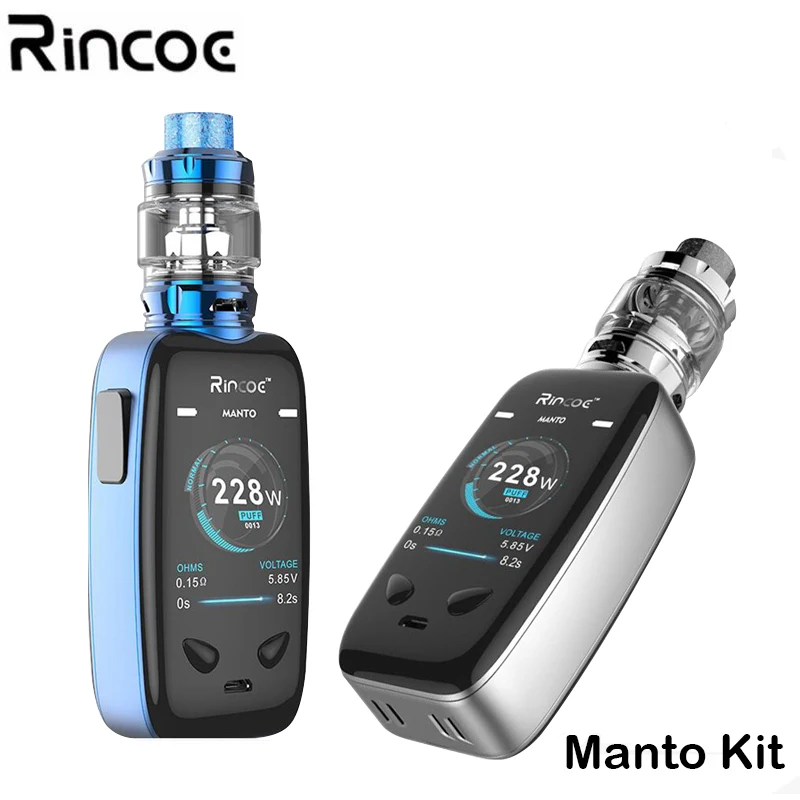 Оригинальный Rincoe Manto TC 228 Вт комплект коробка мод FT дисплей Стильная с метисом Sub