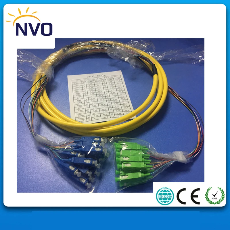 SM 16 ядер G652D 50 см от кабеля к разъему L: 4 м ПВХ куртка SC/APC-SC/UPC в комплекте